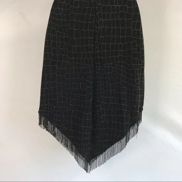 Sold—90s Vintage Cache Black Cocktail Halter Dress - Picture 12 of 14